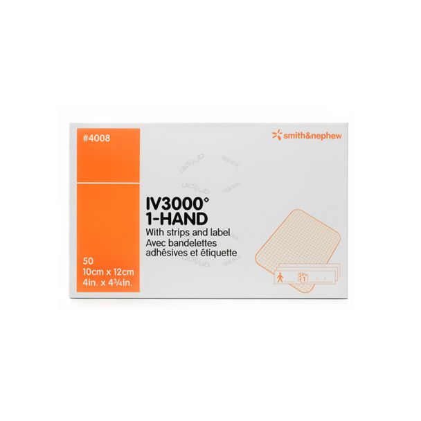 پانسمان IV3000 مخصوص CVPLine دسته دار شفاف ضدآب (دارای لیبل نام بیمار و چسب اضافی) 