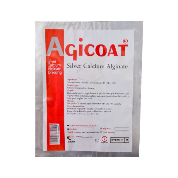 پانسمان آلژینات نقره ای جی کوت - Agicoat Silver Calcium Alginate Dressing