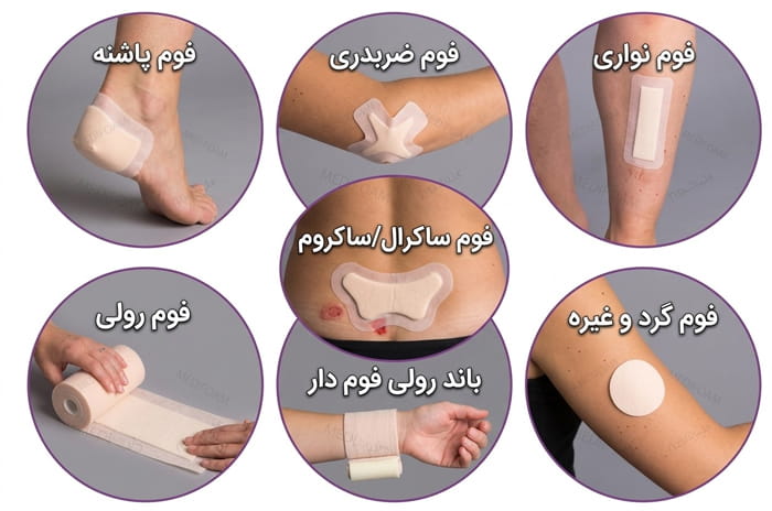 اشکال فوم برای زخم